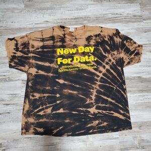 Sprint Phone Company Promotional Reverse Tye Dye Shirt Size 3XL Hand Tye Dyed